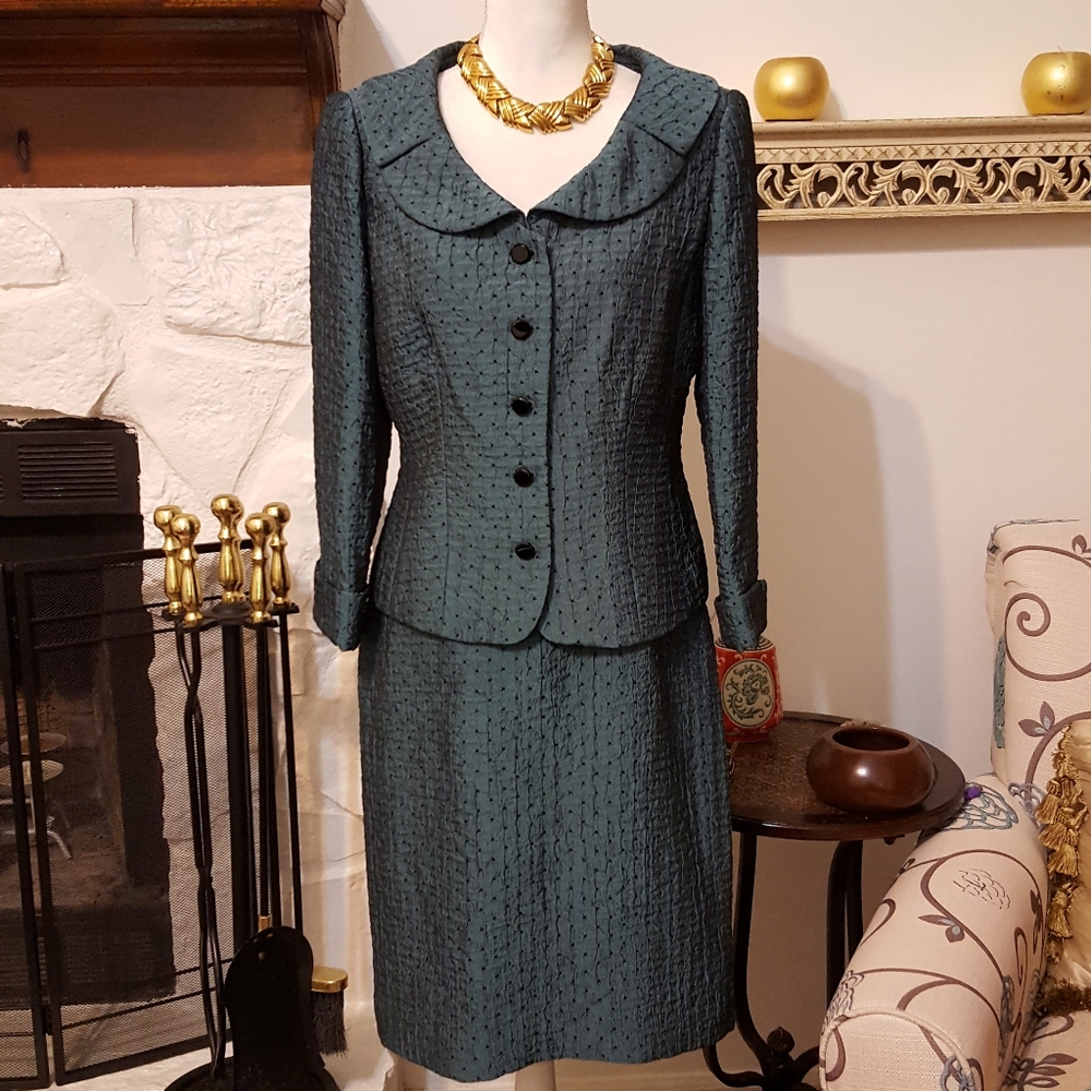 JONES NEW YORK BLUE SKIRT SUIT SIZE 8